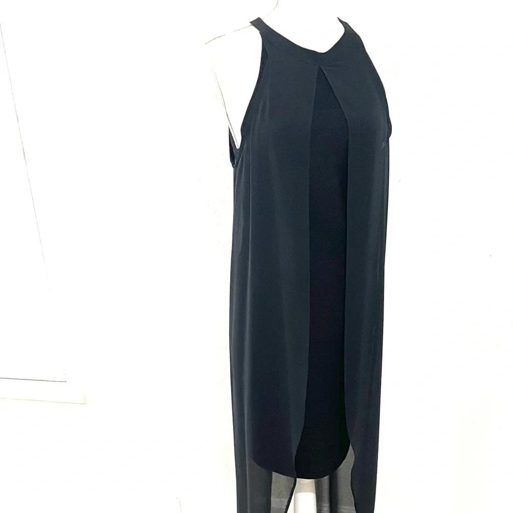 Venus Black Bandage Dress With Sexy Sheer Overlay! Like New! - Picture 12 of 13